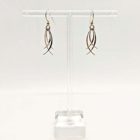 Sterling silver Feather Earrings - Picture 2 of 3